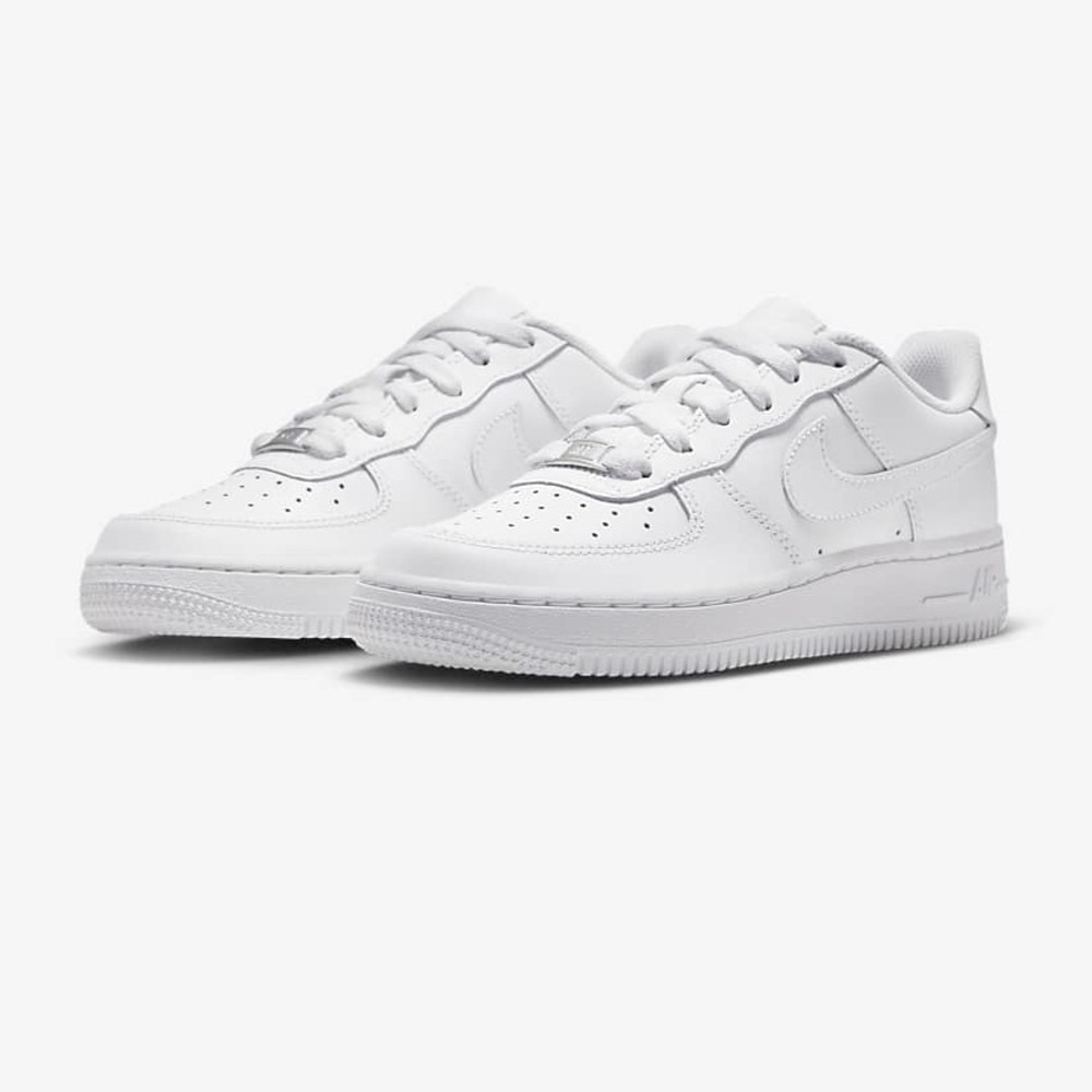Nike White Air Force 1 Sneakers Size 4.5 Y - Picture 2 of 9